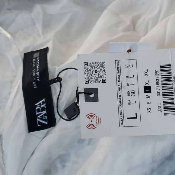 ZARA Openwork Embroidered Eyelet Midi Dress NWT 3017/653 - Picture 7 of 9